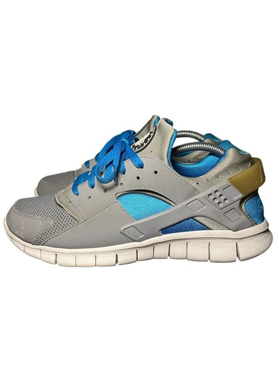 Nike Huarache Free Shield Gray Neptune Blue Athletic Running Shoes Men\'s Size 10